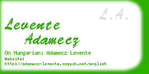 levente adamecz business card